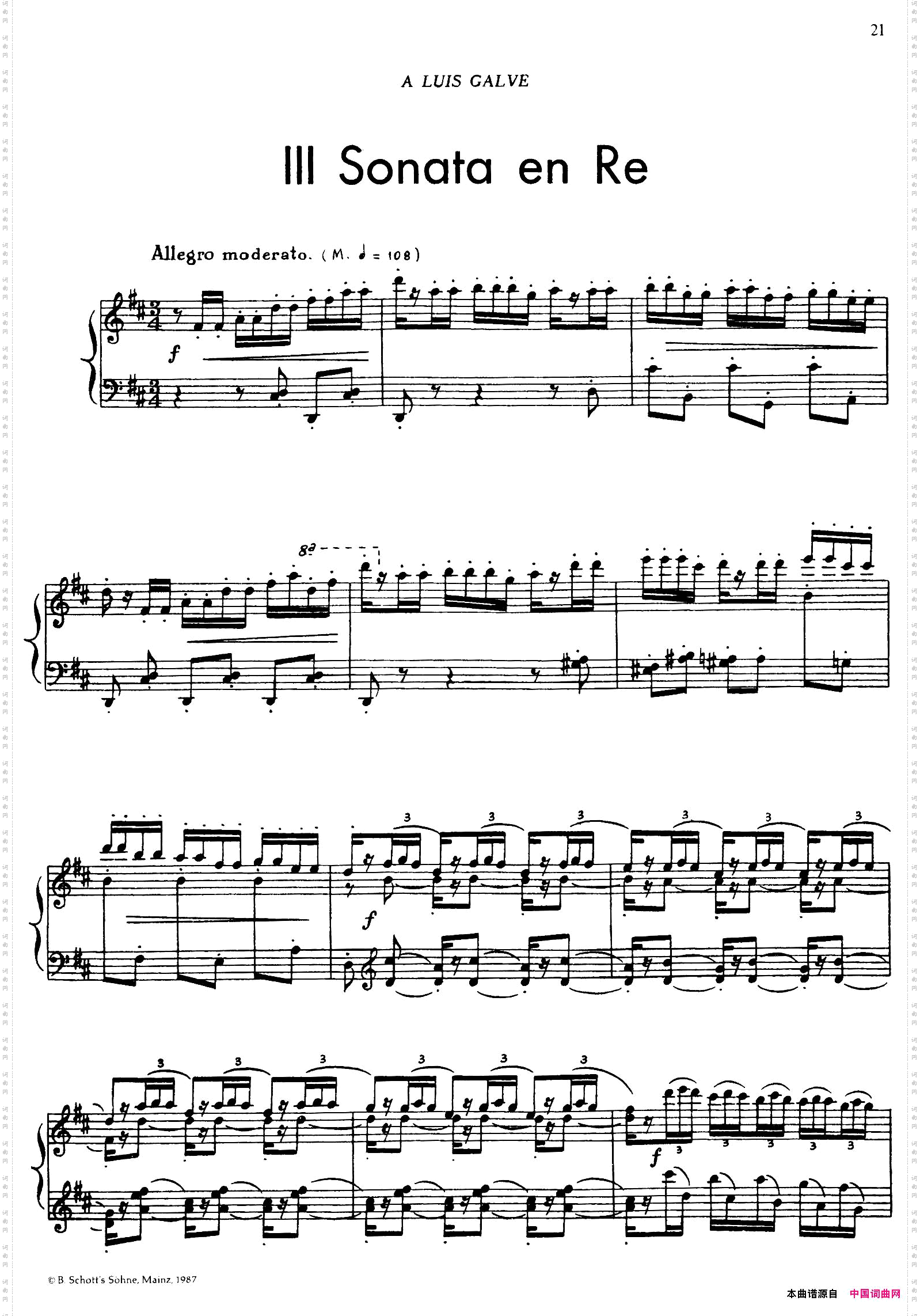 5首卡斯蒂利亚奏鸣曲ⅢsonataenRe_5首卡斯蒂利亚奏鸣曲Ⅲ sonata en Re