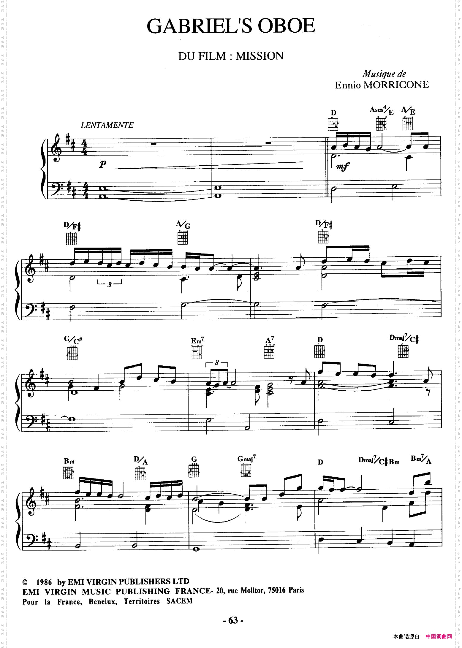 电影配乐大师莫瑞康最佳20首钢琴谱BestofEnnioMorricone·19_电影配乐大师莫瑞康最佳20首钢琴谱Best of Ennio Morricone·19