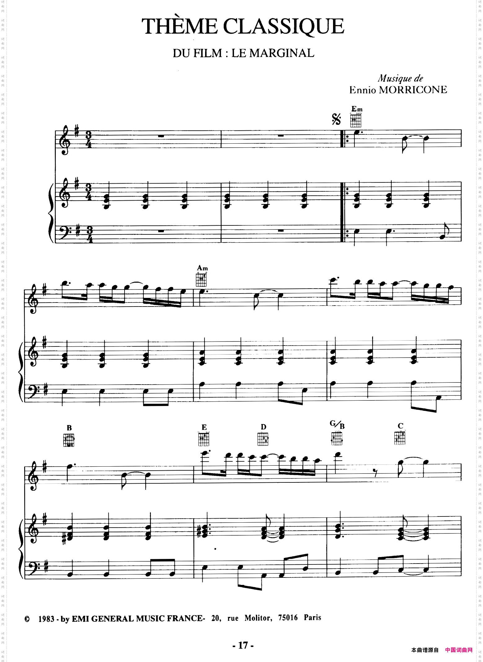 电影配乐大师莫瑞康最佳20首钢琴谱BestofEnnioMorricone·4_电影配乐大师莫瑞康最佳20首钢琴谱Best of Ennio Morricone·4