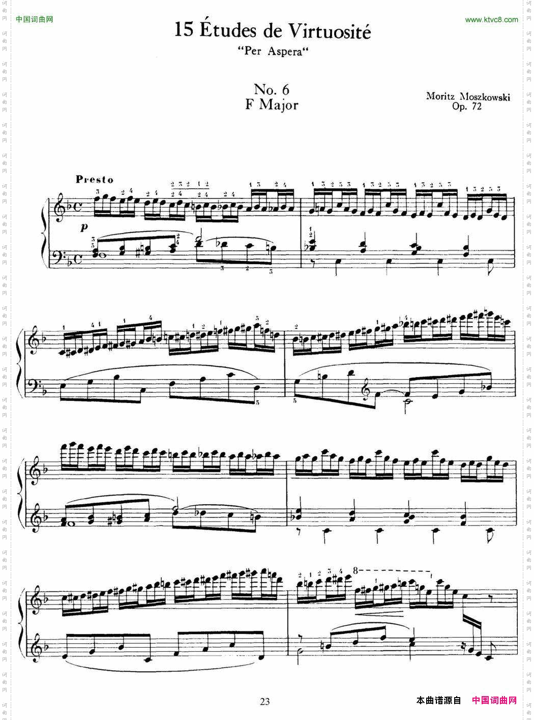15EtudesdeVirtuositéOp.72No.6十五首钢琴练习曲之六_15 Etudes de Virtuosité Op.72 No.6十五首钢琴练习曲之六