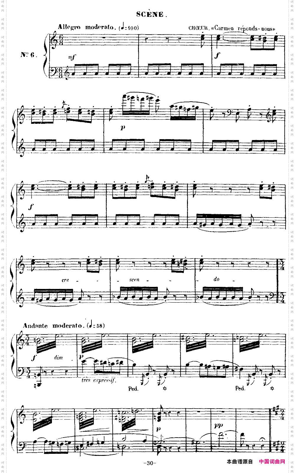 CarmenforSoloPiano卡门全剧钢琴独奏版No.6_Carmen for Solo Piano卡门全剧钢琴独奏版No.6