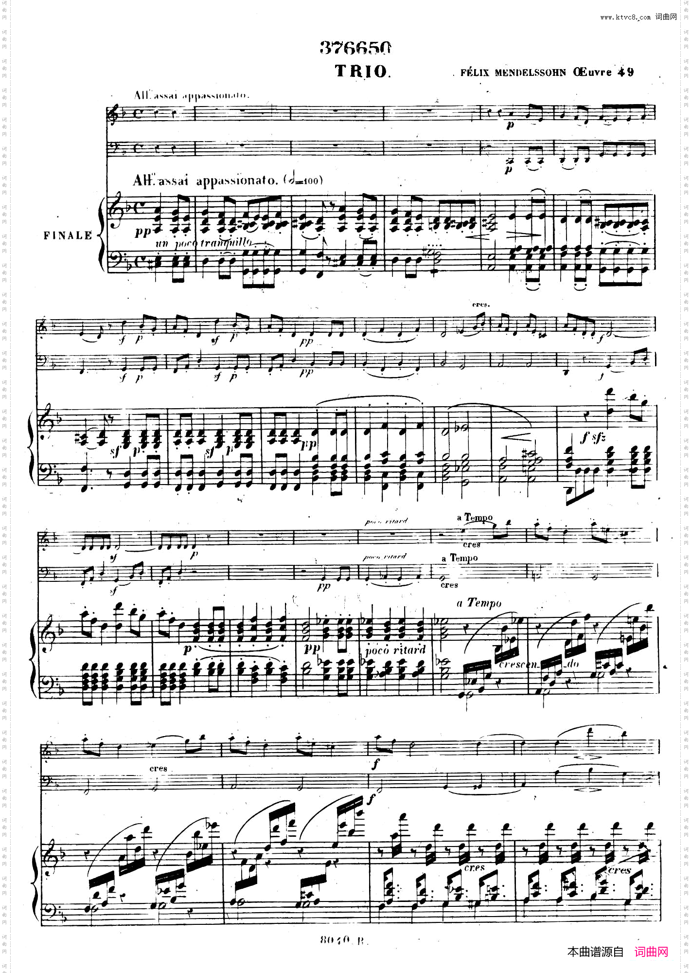 PianoTrioNo.1indMinorOp.49d小调第一钢琴三重奏·第四乐章_Piano Trio No.1 in d Minor Op.49d小调第一钢琴三重奏·第四乐章