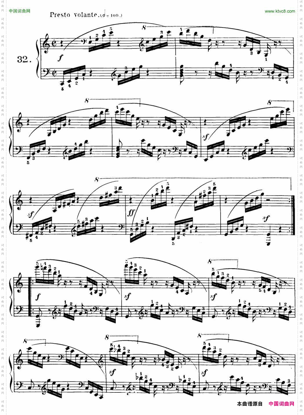 40首车尔尼Op.299钢琴快速练习曲NO.32