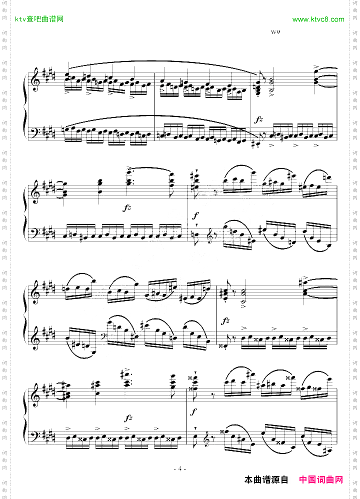 肖邦练习曲-EtudeOP.10NO.4