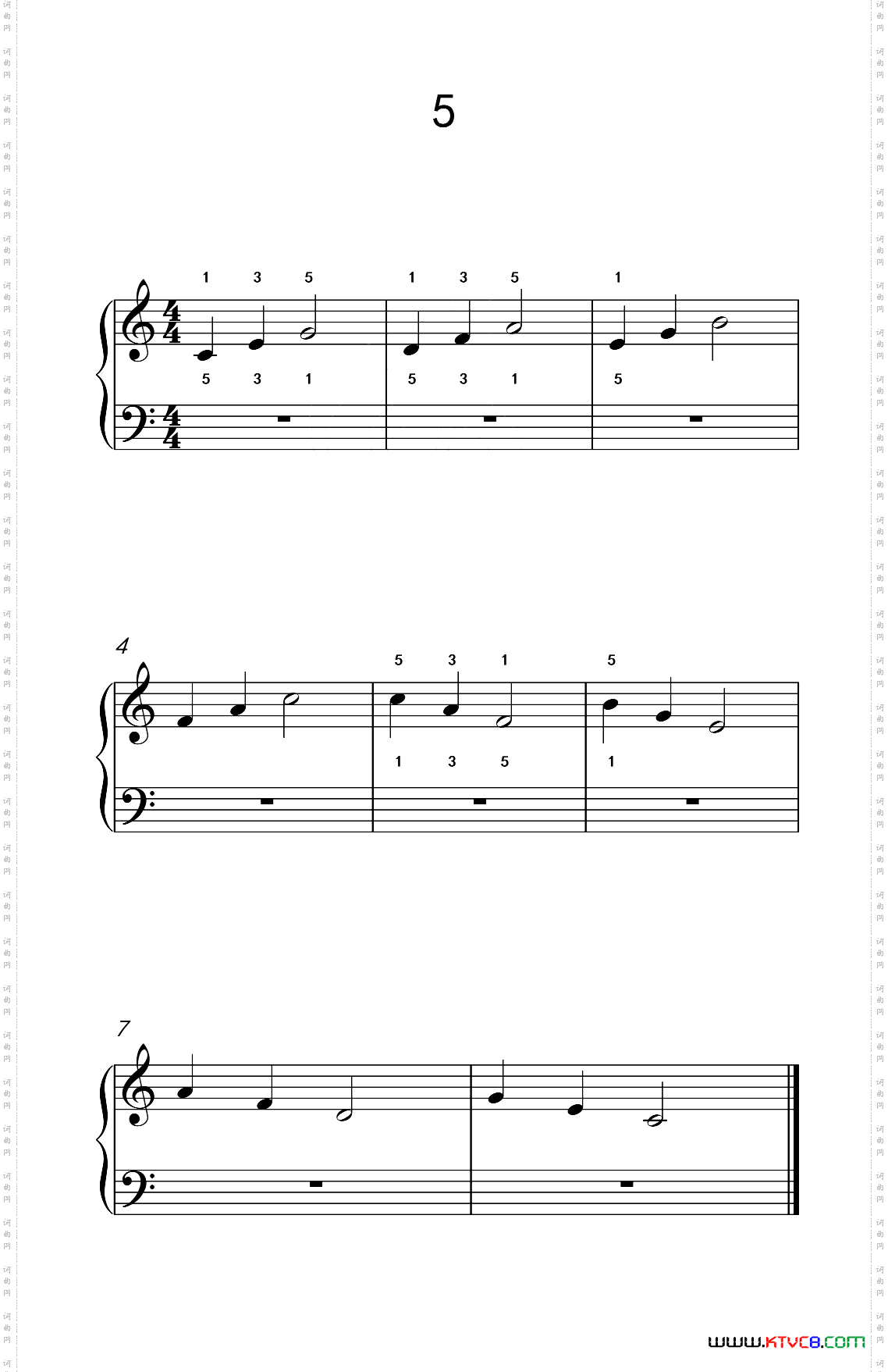 非连音练习5儿童钢琴手指练习2_非连音练习 5儿童钢琴手指练习 2