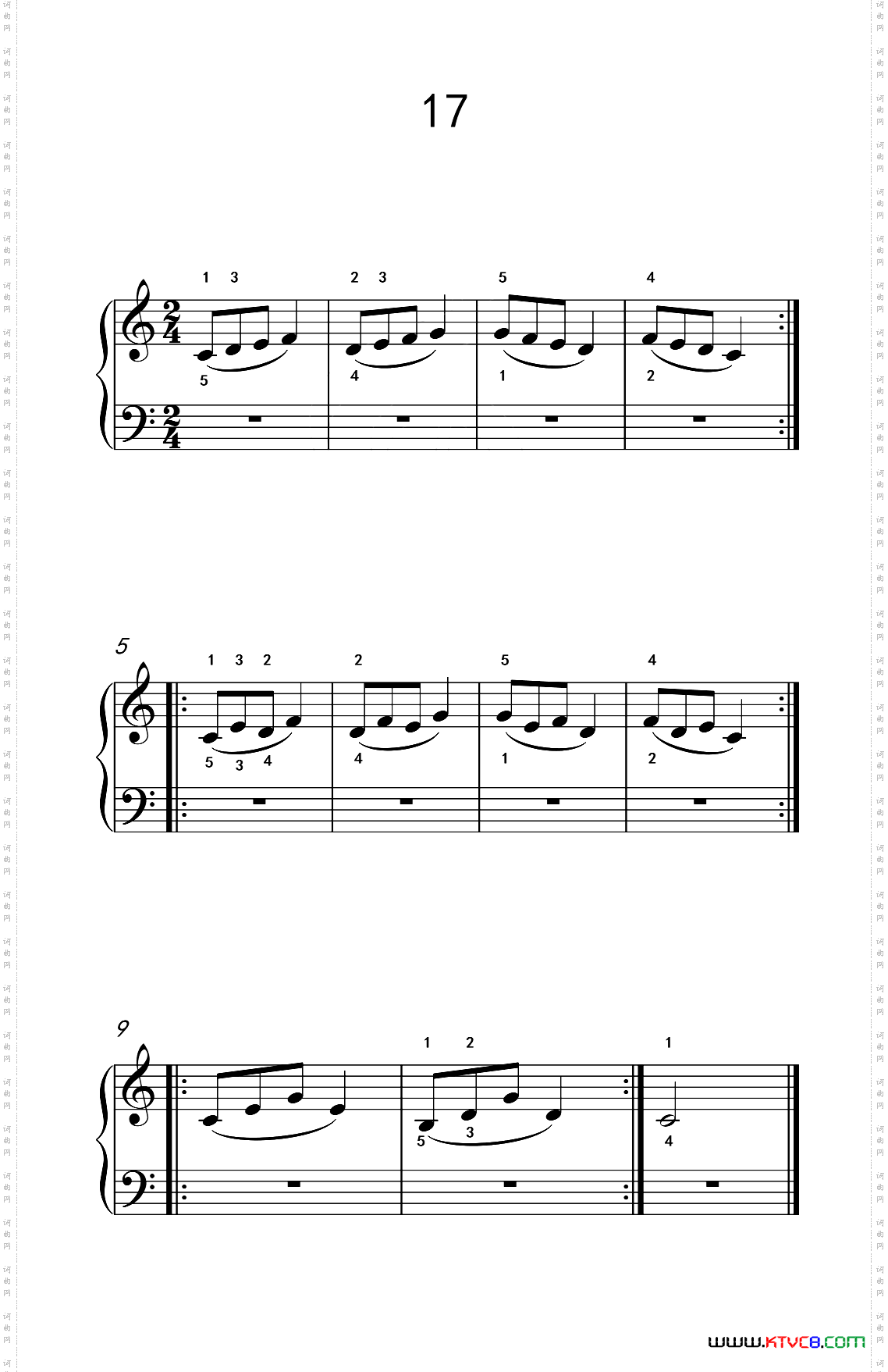 连音练习17儿童钢琴手指练习2_连音练习 17儿童钢琴手指练习 2