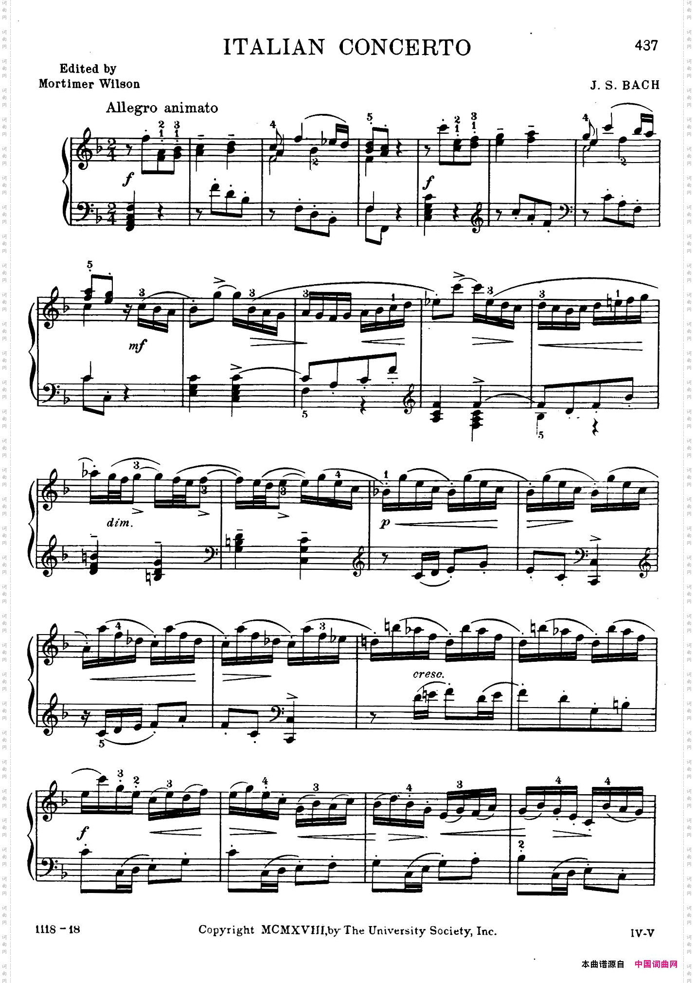 ItalianConcertoBWV971意大利协奏曲_Italian Concerto BWV 971意大利协奏曲