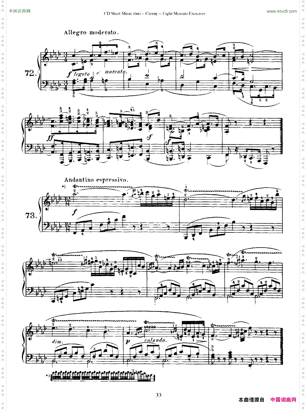 160Eight-MeasureExercises.Op.821车尔尼160首钢琴八小节练习曲72——87