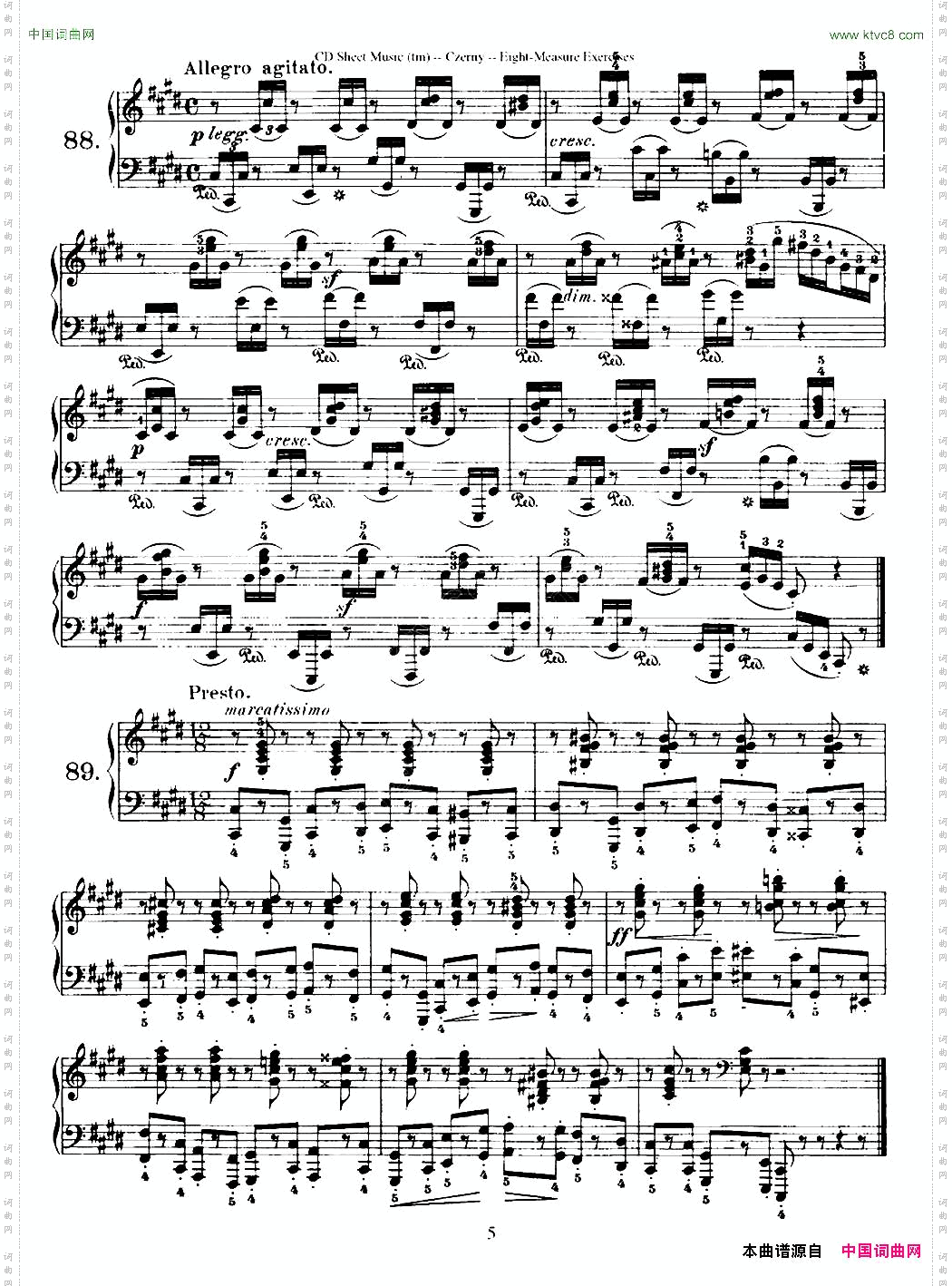 160Eight-MeasureExercises.Op.821车尔尼160首钢琴八小节练习曲88——103