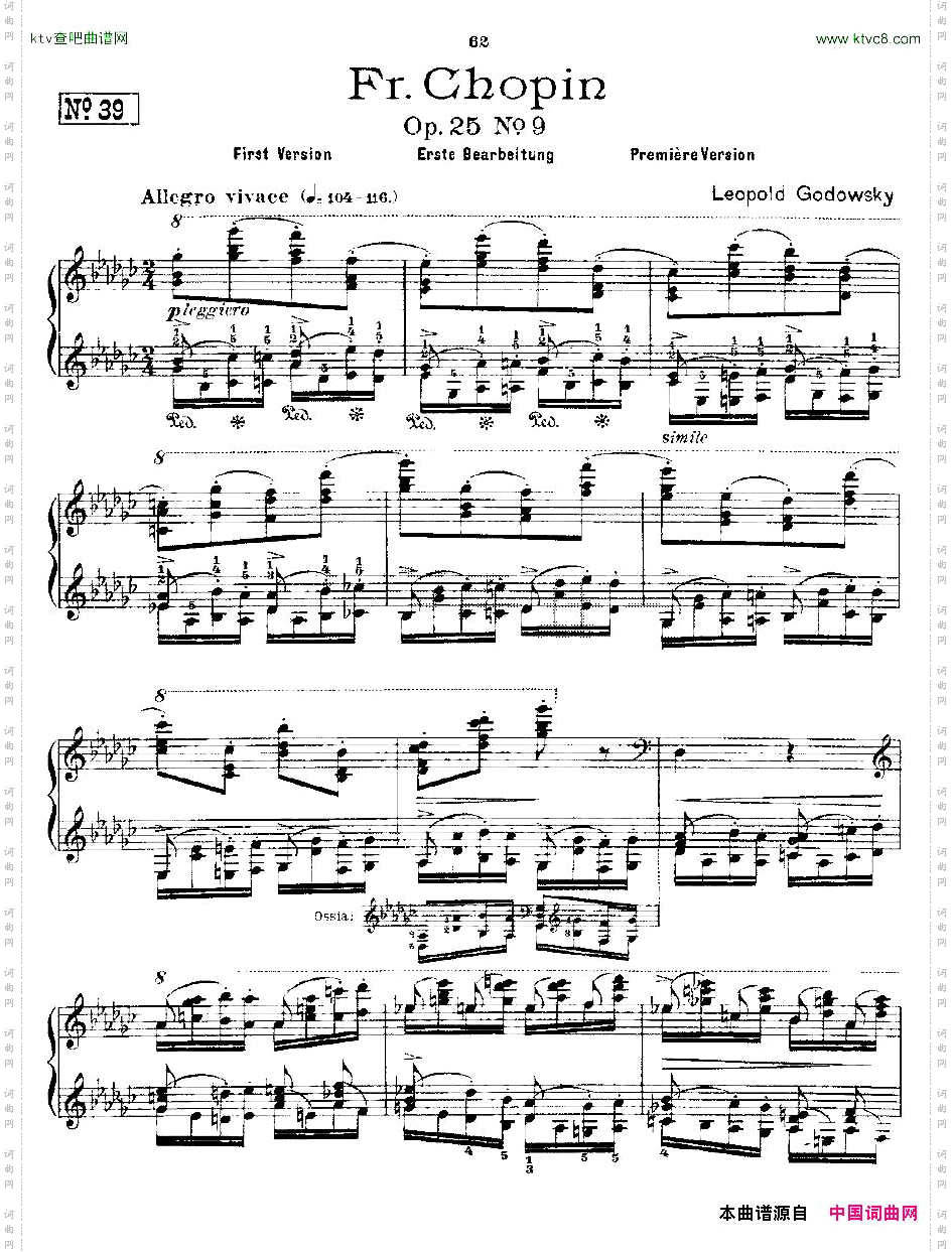 肖邦《练习曲》Fr.ChopinOp.25No9-1