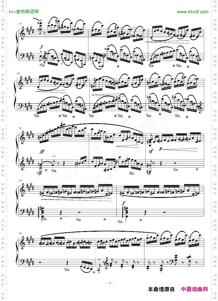 练习曲Op.10No.4原版