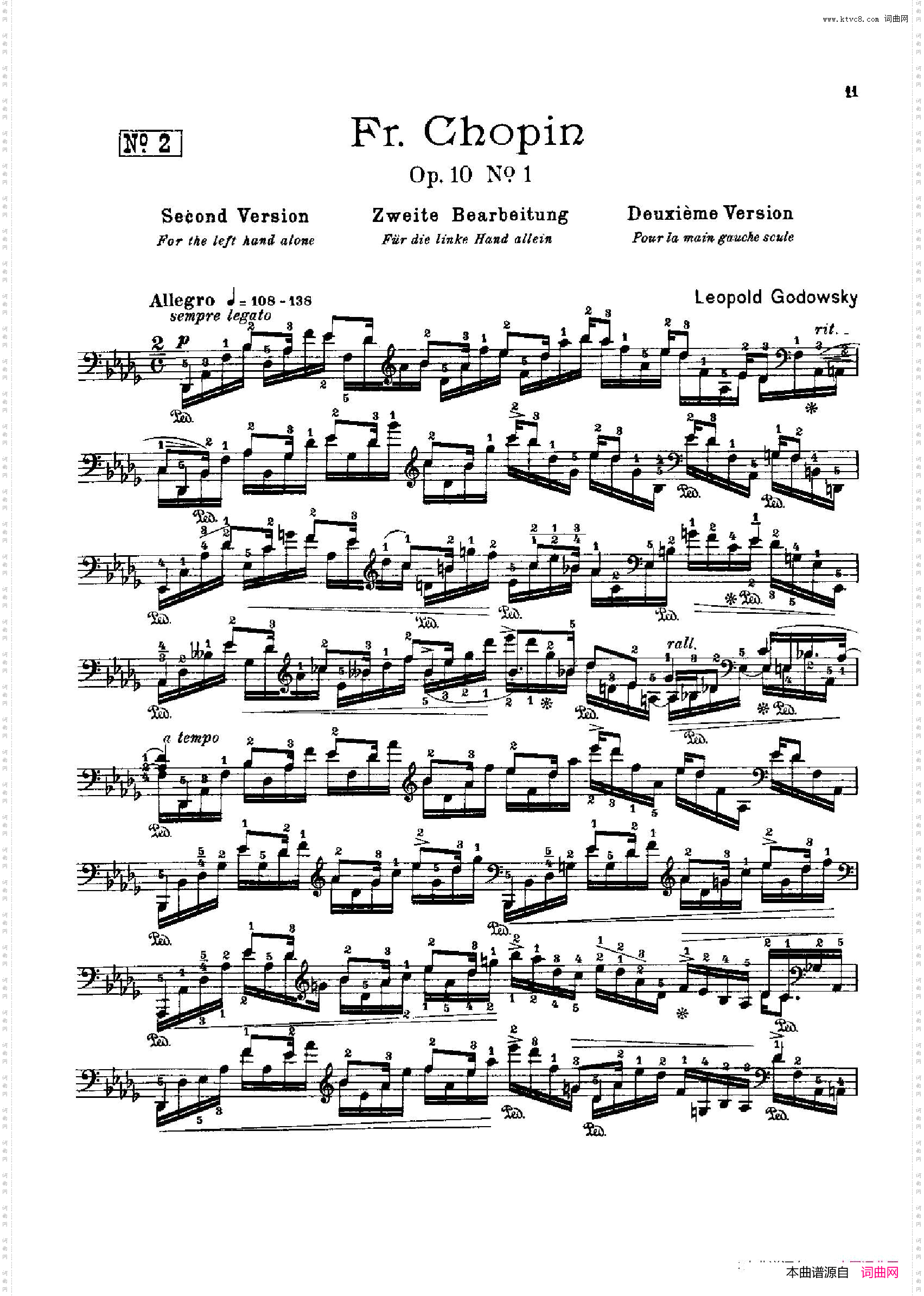 53首以肖邦练习曲为素材而作的练习曲No.2