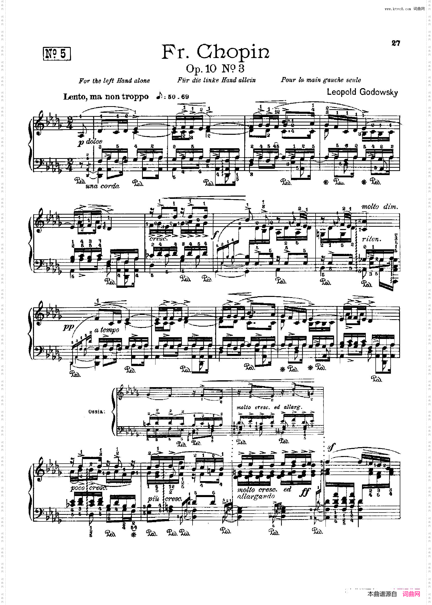 53首以肖邦练习曲为素材而作的练习曲No.5