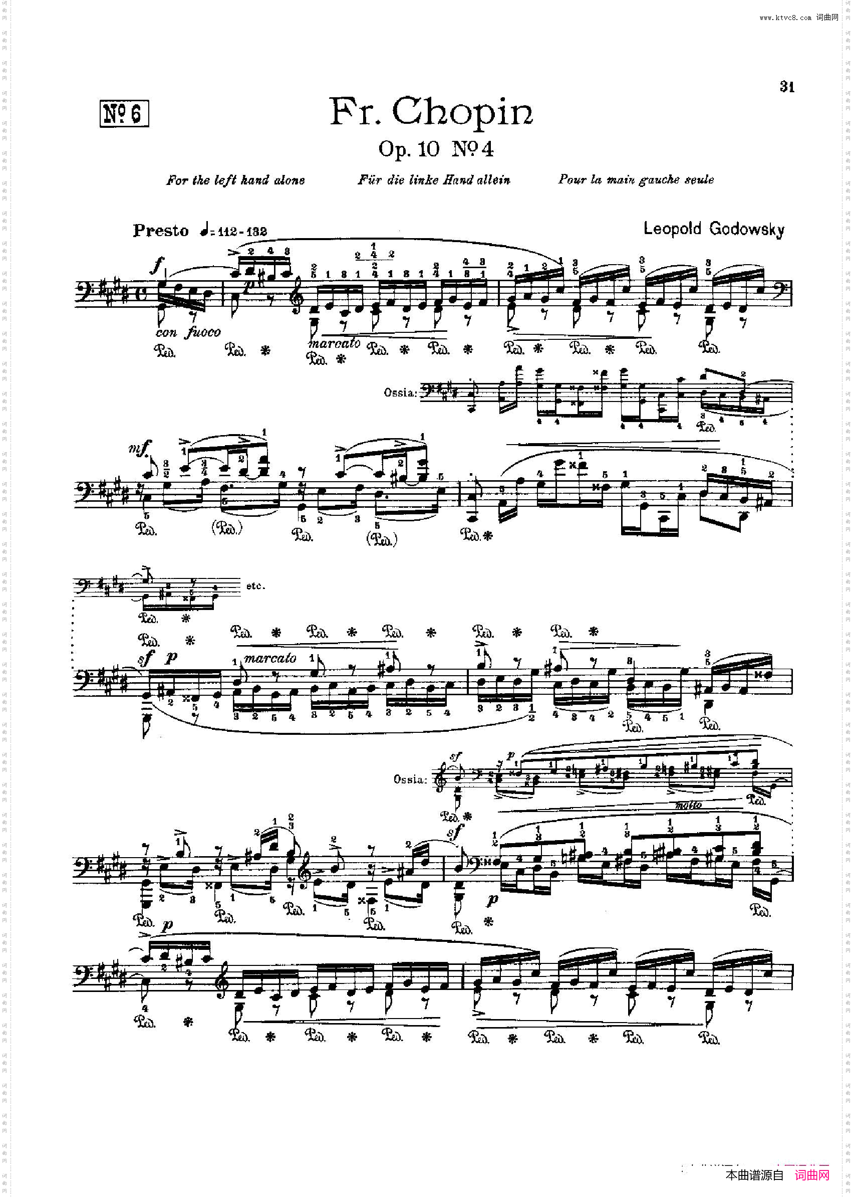 53首以肖邦练习曲为素材而作的练习曲No.6