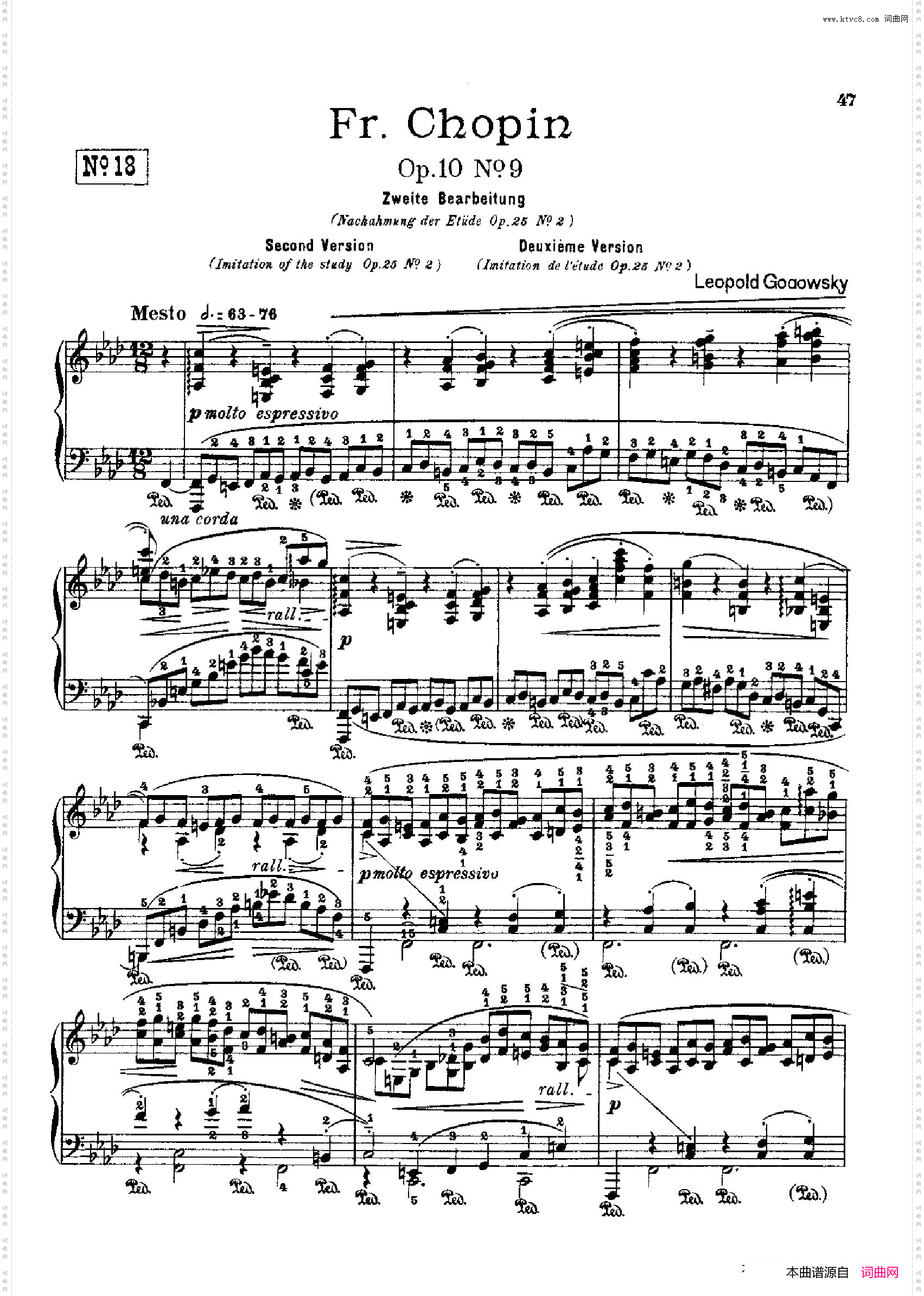 53首以肖邦练习曲为素材而作的练习曲No.18