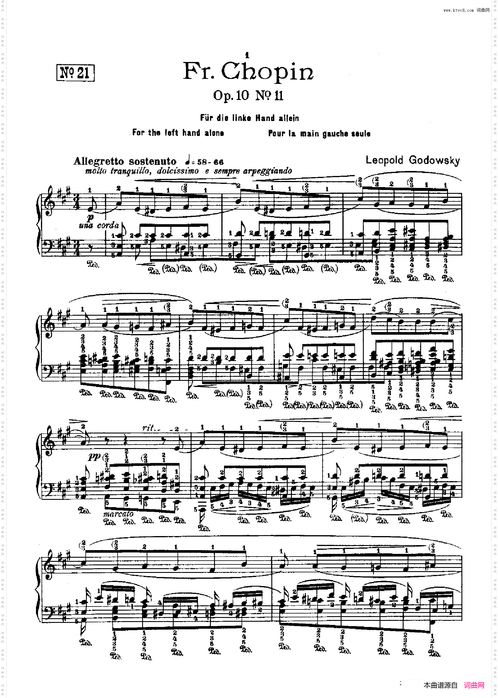 53首以肖邦练习曲为素材而作的练习曲No.21