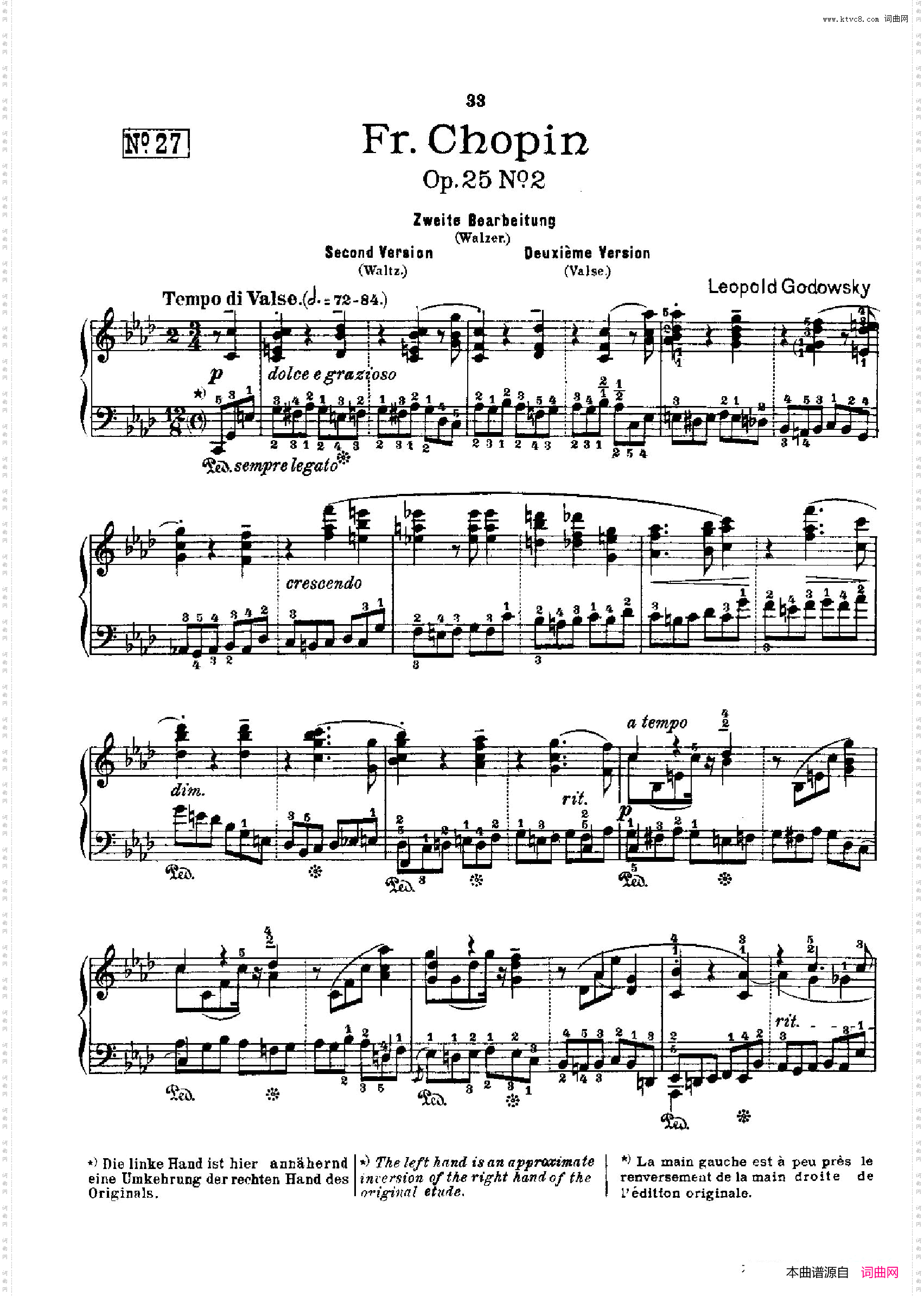 53首以肖邦练习曲为素材而作的练习曲No.27
