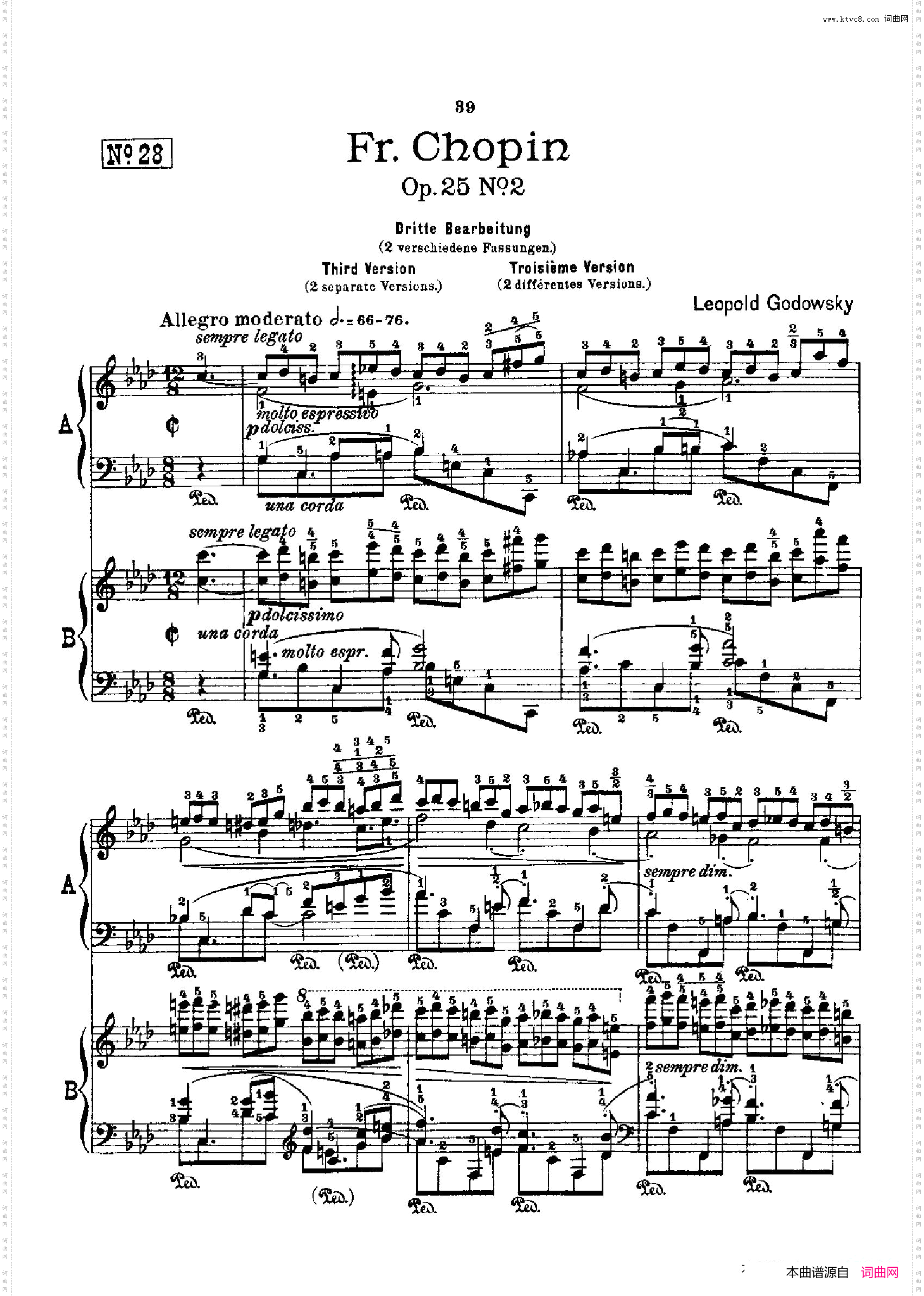 53首以肖邦练习曲为素材而作的练习曲No.28