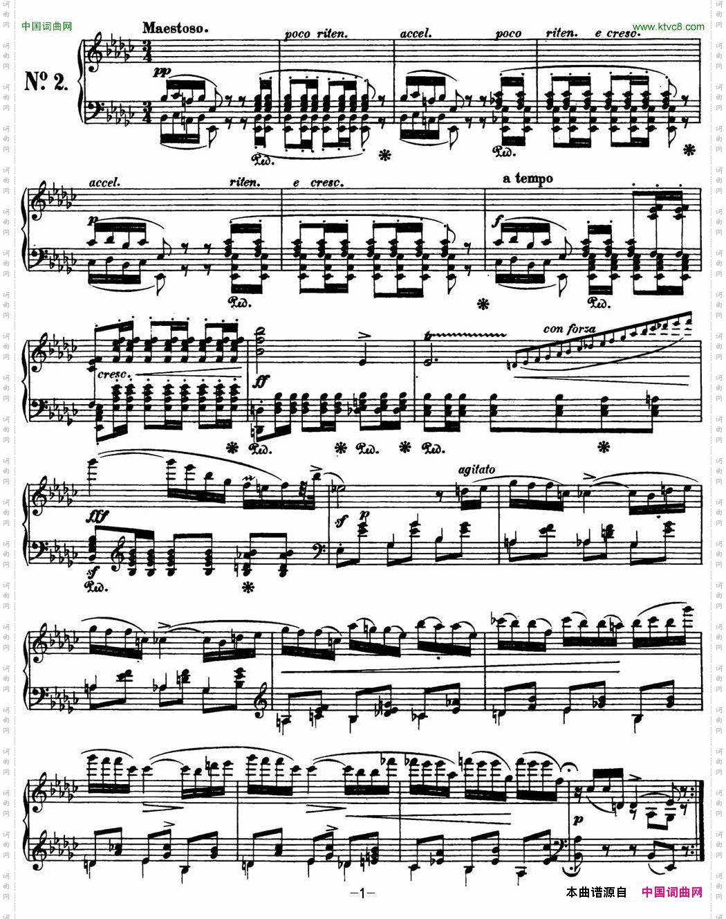 肖邦波兰舞曲Op.26No.2降e小调Polonaise