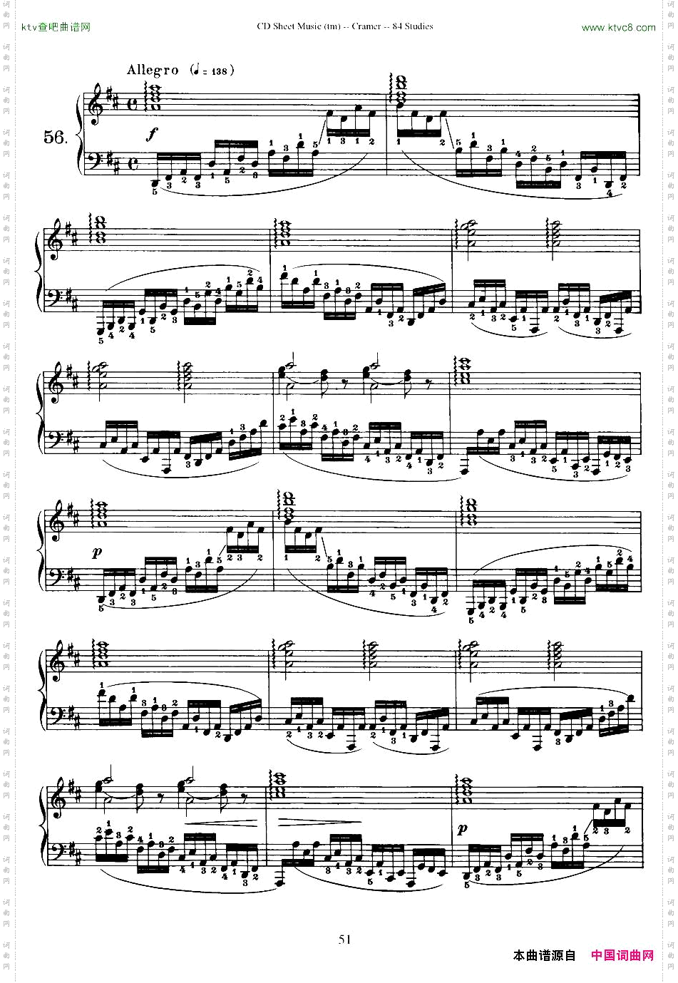 Cramer-84exercices56—60克拉莫84首钢琴练习曲