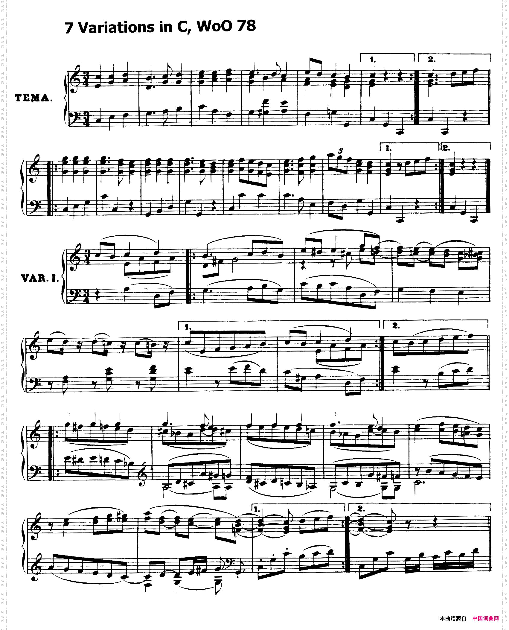 7VariationsinCWoO78C大调英国国歌变奏曲_7 Variations in C WoO 78C大调英国国歌变奏曲