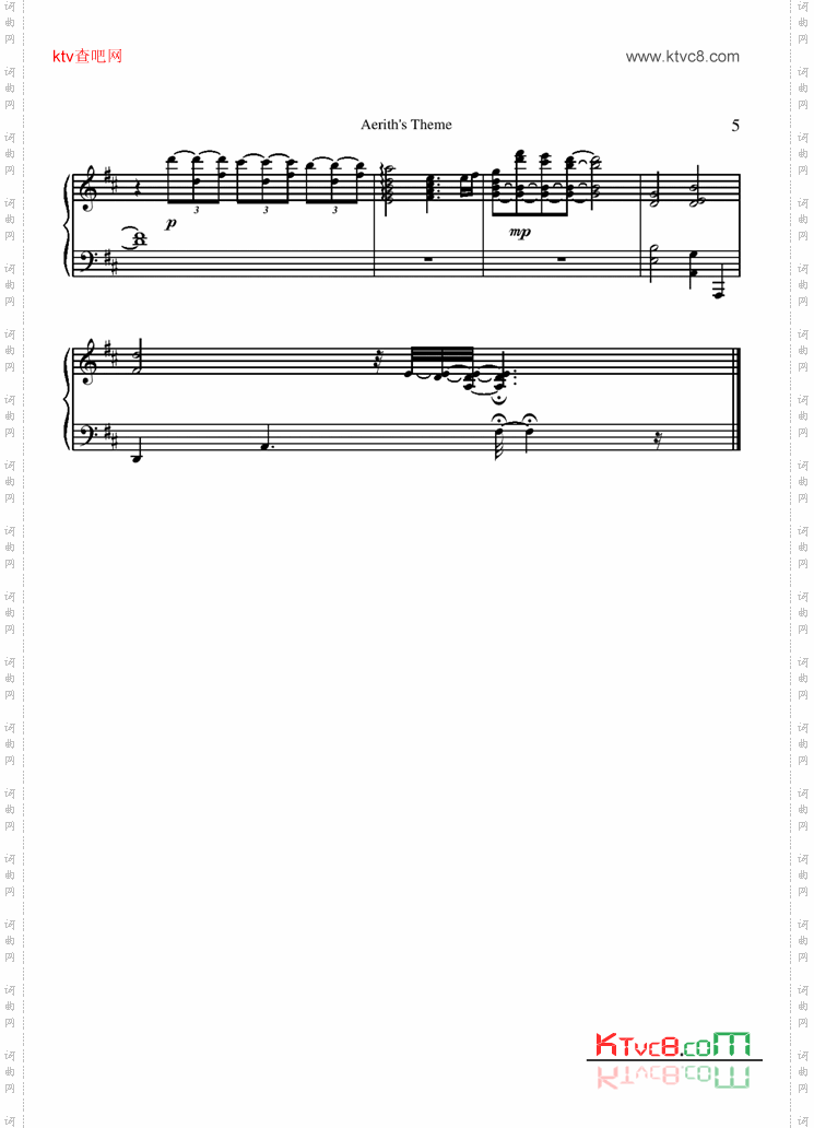 Aerith is Theme Piano Version