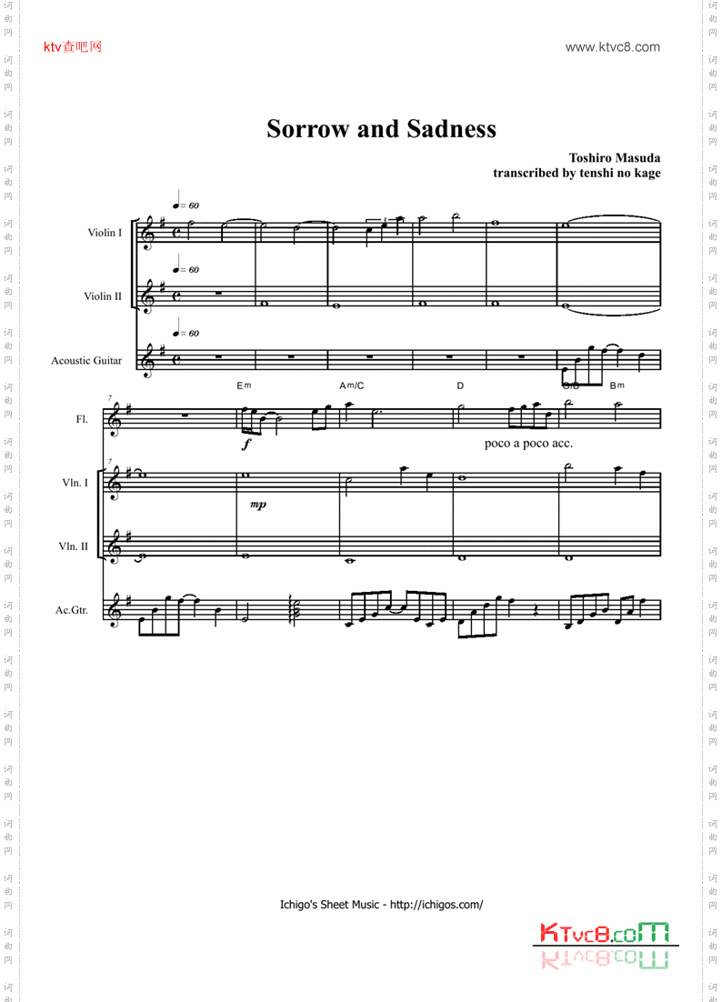 sorrowandsadness总谱