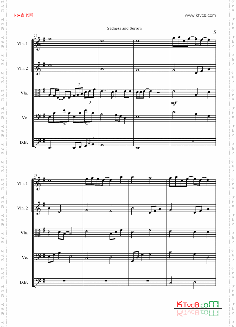 SadnessandSorrowscore