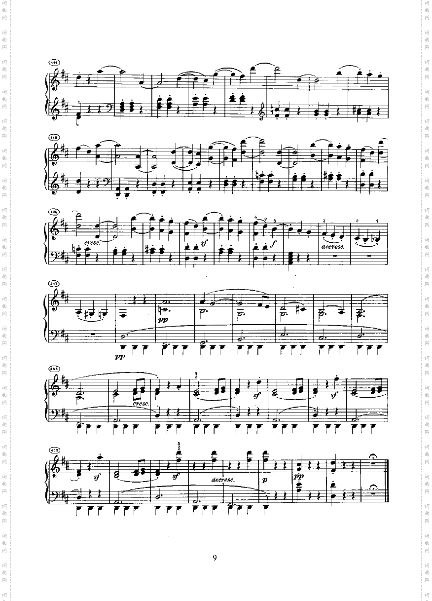 奏鸣曲Opus28键盘类钢琴