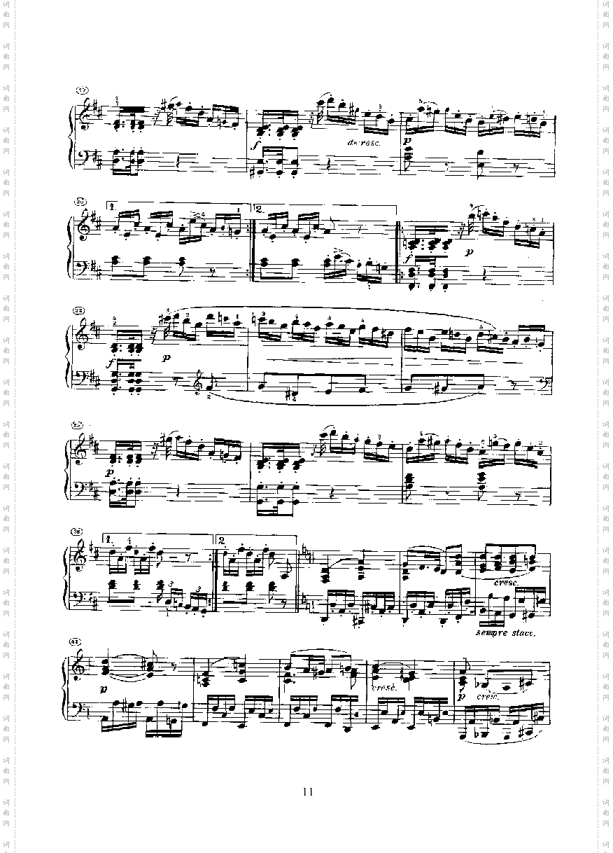 奏鸣曲Opus28键盘类钢琴