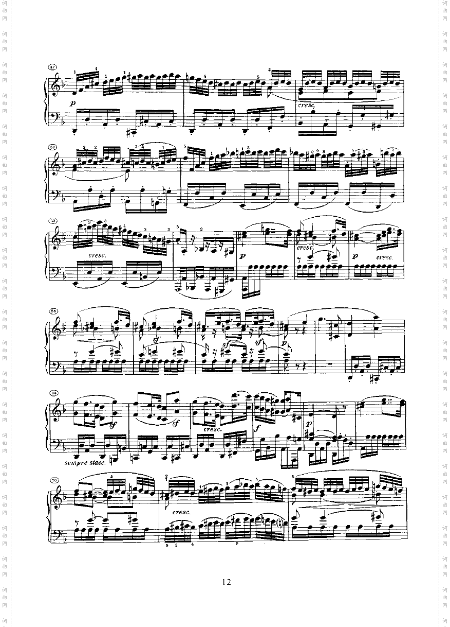 奏鸣曲Opus28键盘类钢琴