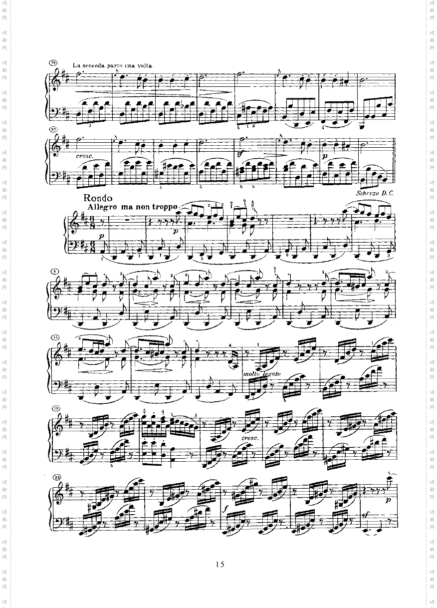 奏鸣曲Opus28键盘类钢琴