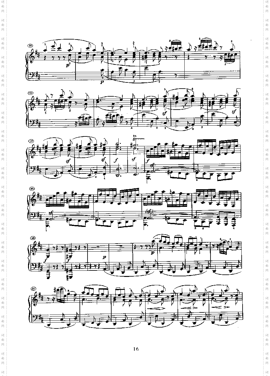 奏鸣曲Opus28键盘类钢琴