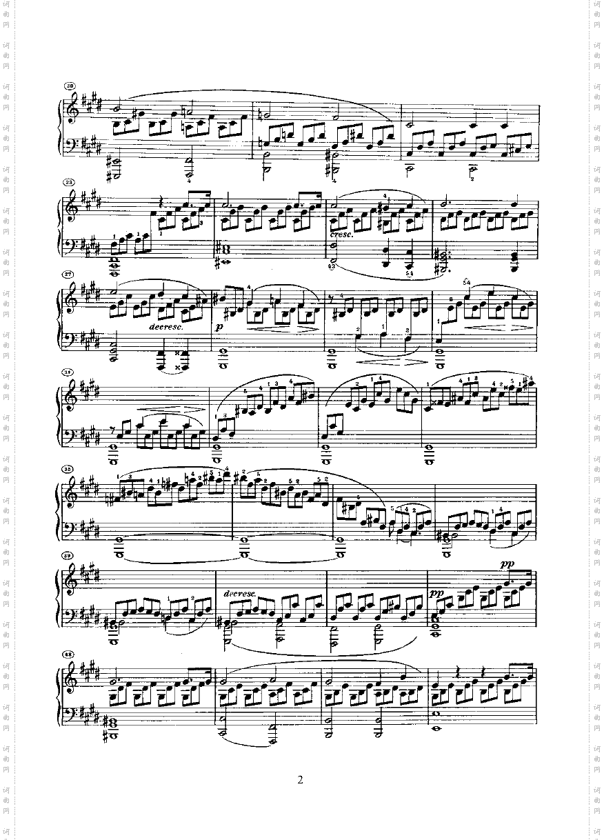 奏鸣曲Opus27Nr.2键盘类钢琴