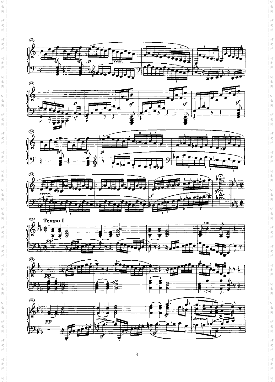 奏鸣曲Opus27Nr.1键盘类钢琴