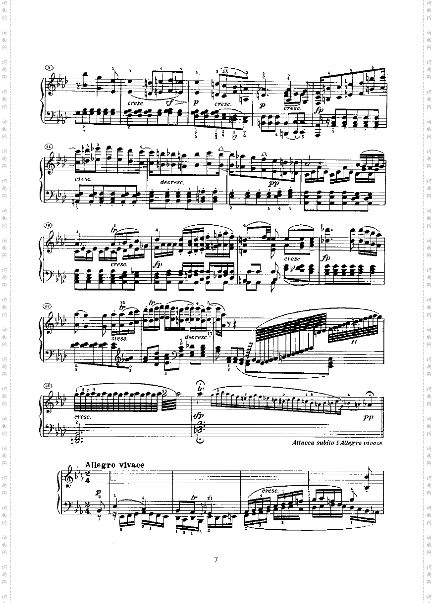 奏鸣曲Opus27Nr.1键盘类钢琴