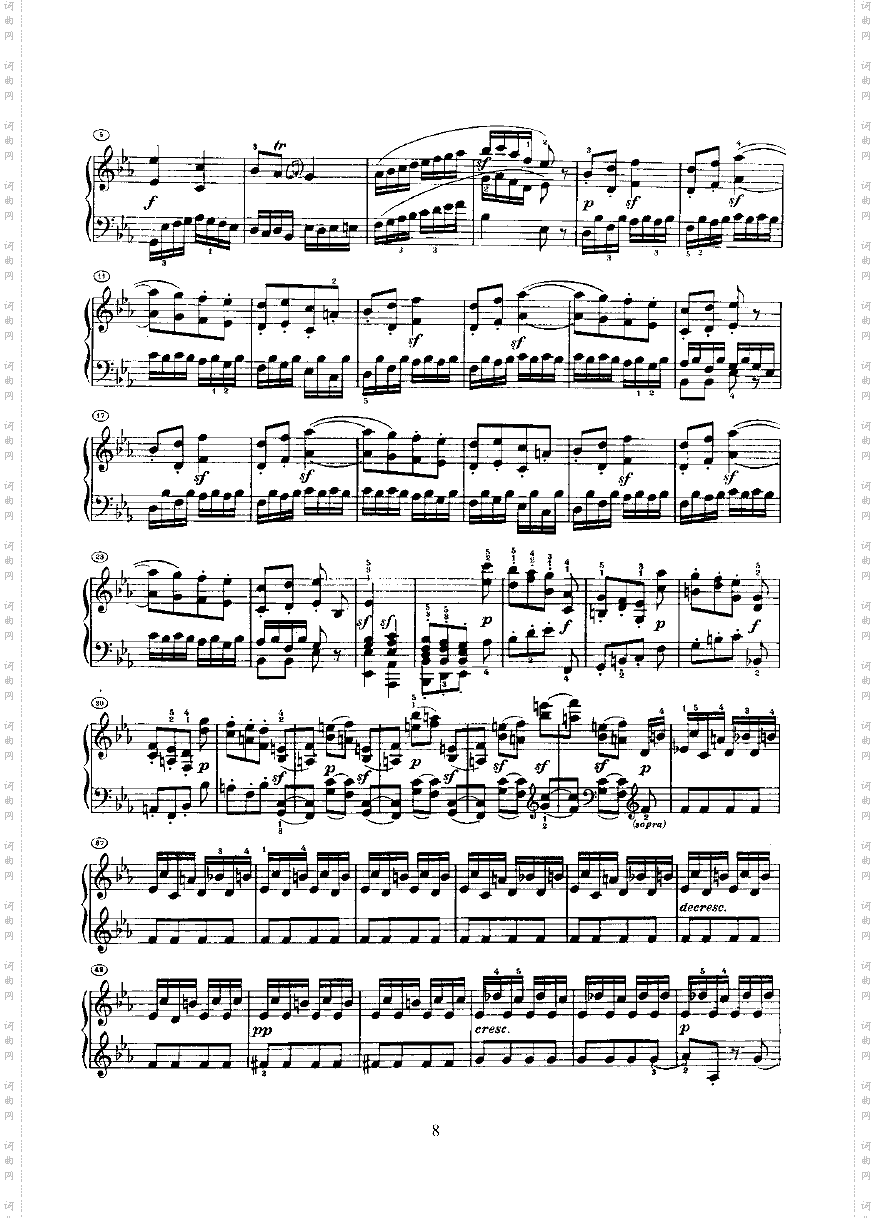 奏鸣曲Opus27Nr.1键盘类钢琴