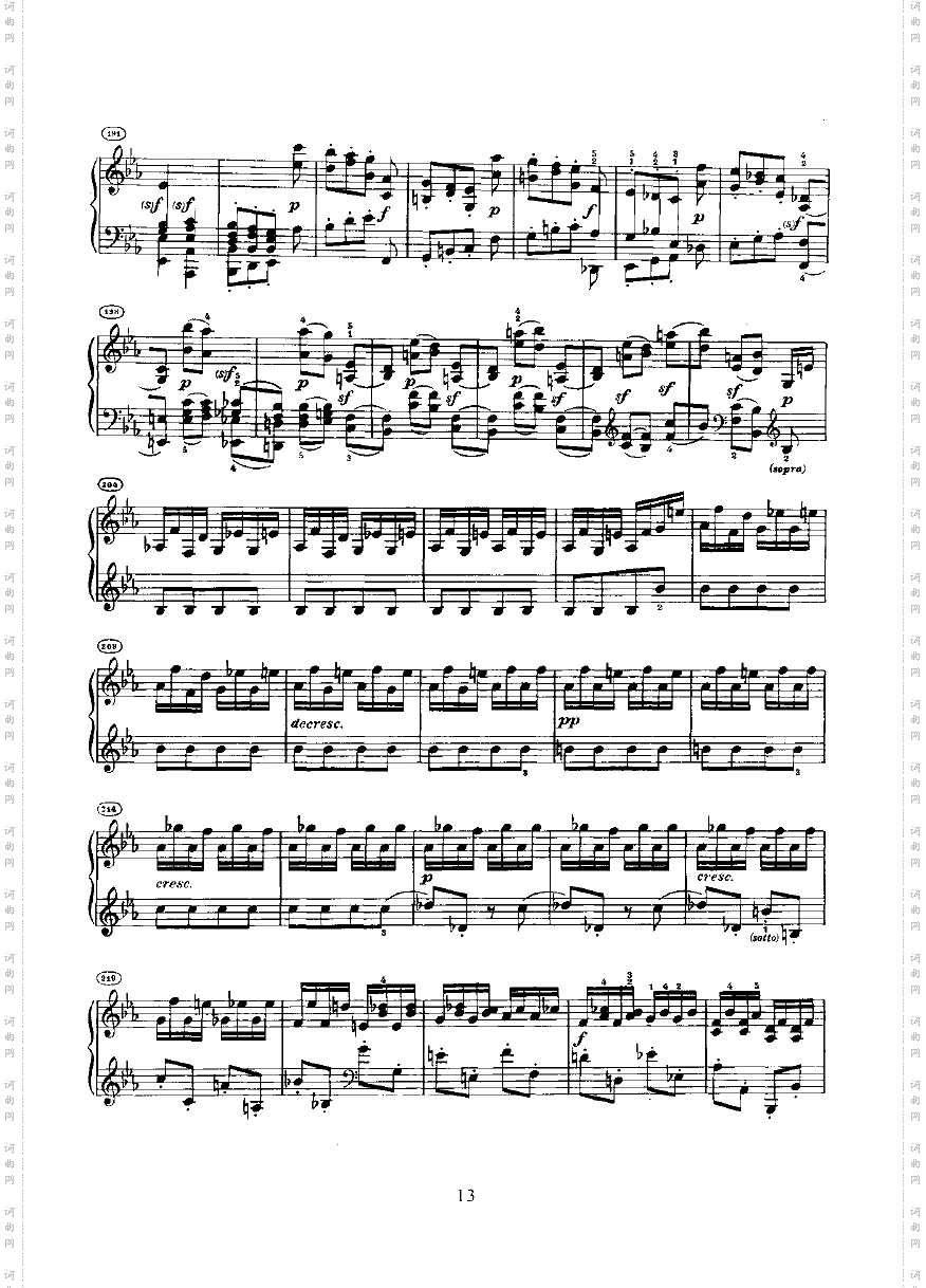 奏鸣曲Opus27Nr.1键盘类钢琴