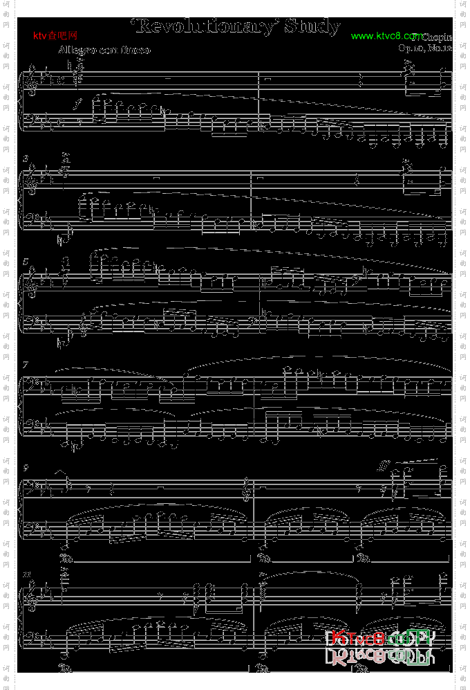 肖邦练习曲Op.10,No.12