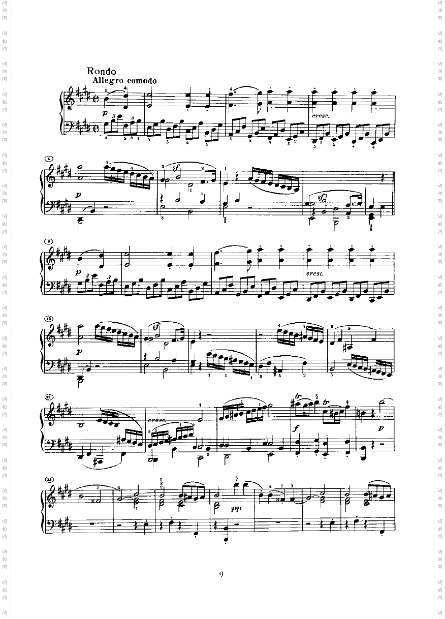 奏鸣曲Opus14Nr.1键盘类钢琴