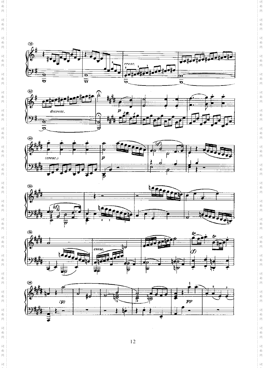 奏鸣曲Opus14Nr.1键盘类钢琴