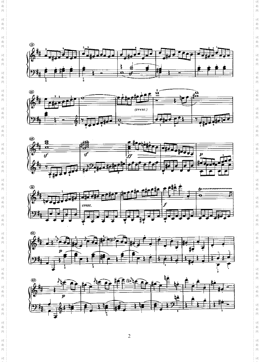 奏鸣曲Opus10Nr.3键盘类钢琴