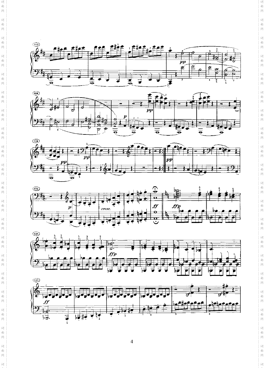 奏鸣曲Opus10Nr.3键盘类钢琴