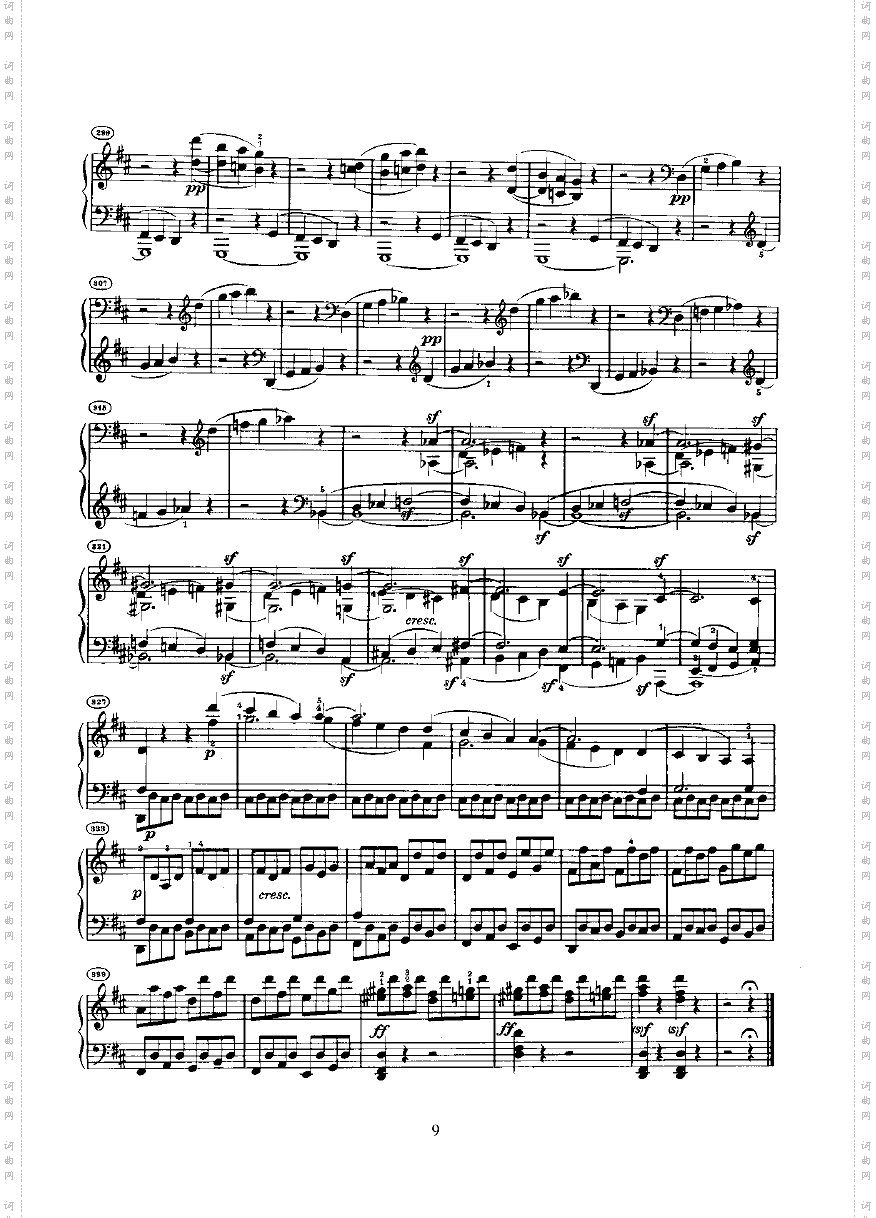 奏鸣曲Opus10Nr.3键盘类钢琴