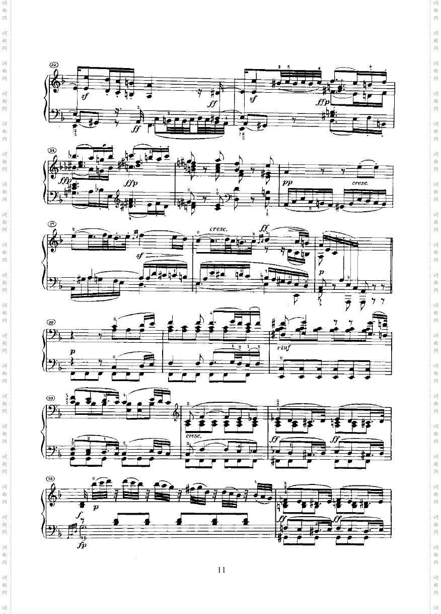 奏鸣曲Opus10Nr.3键盘类钢琴