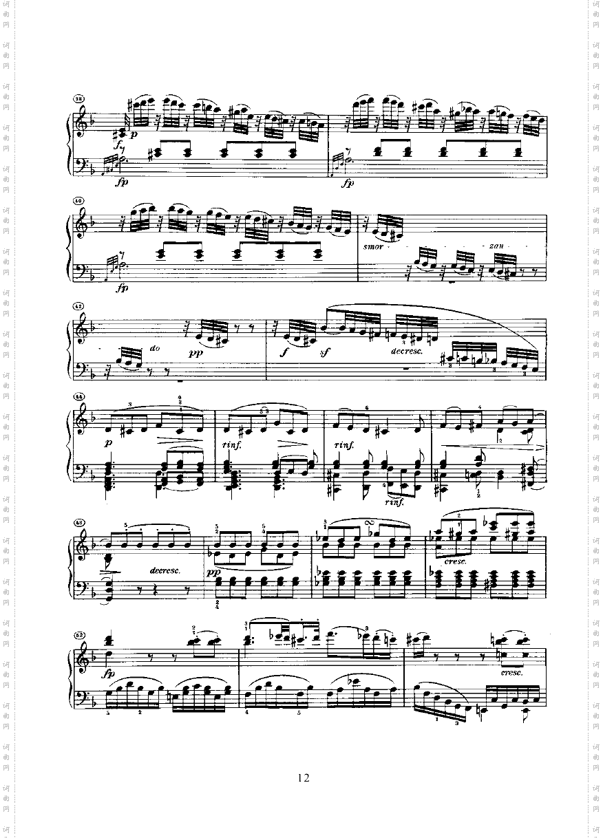 奏鸣曲Opus10Nr.3键盘类钢琴