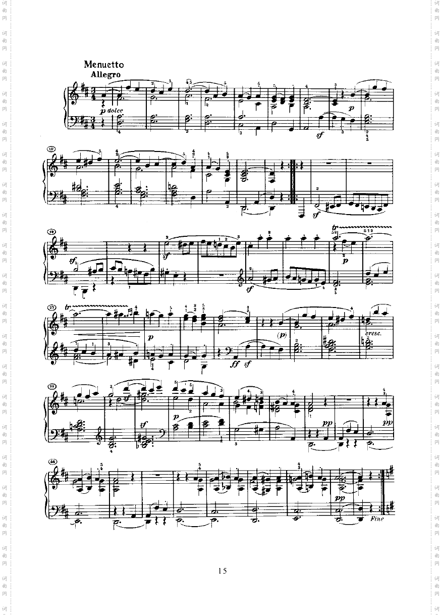 奏鸣曲Opus10Nr.3键盘类钢琴