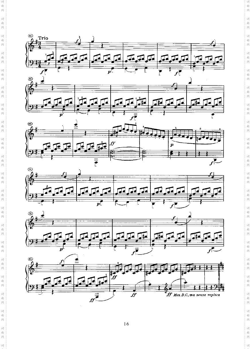 奏鸣曲Opus10Nr.3键盘类钢琴