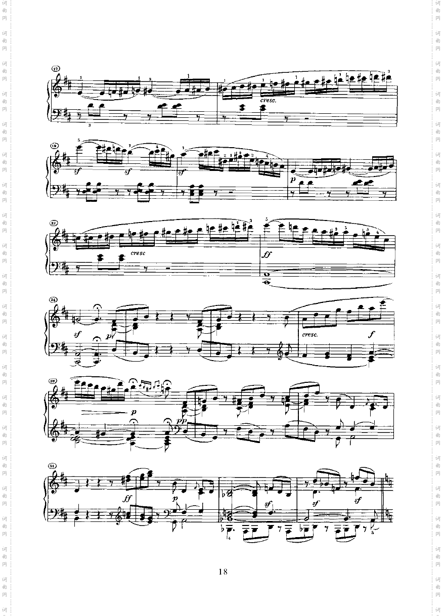 奏鸣曲Opus10Nr.3键盘类钢琴