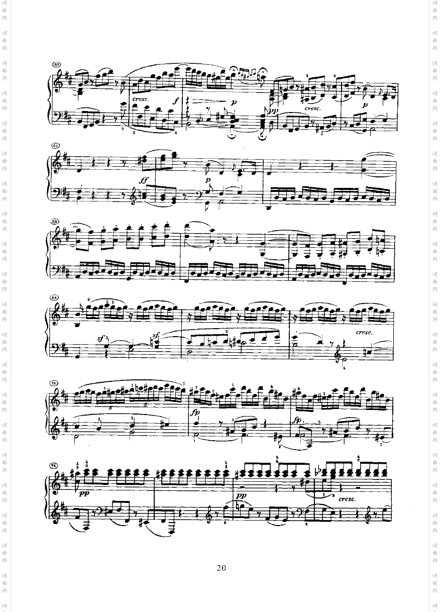 奏鸣曲Opus10Nr.3键盘类钢琴